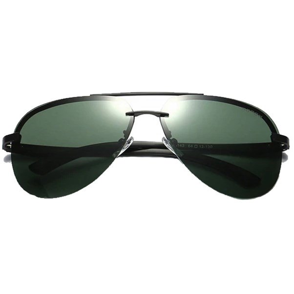 Randloze aviator zonnebril - Groen Gepolariseerd